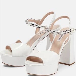 miu miu patent leather platform sandals